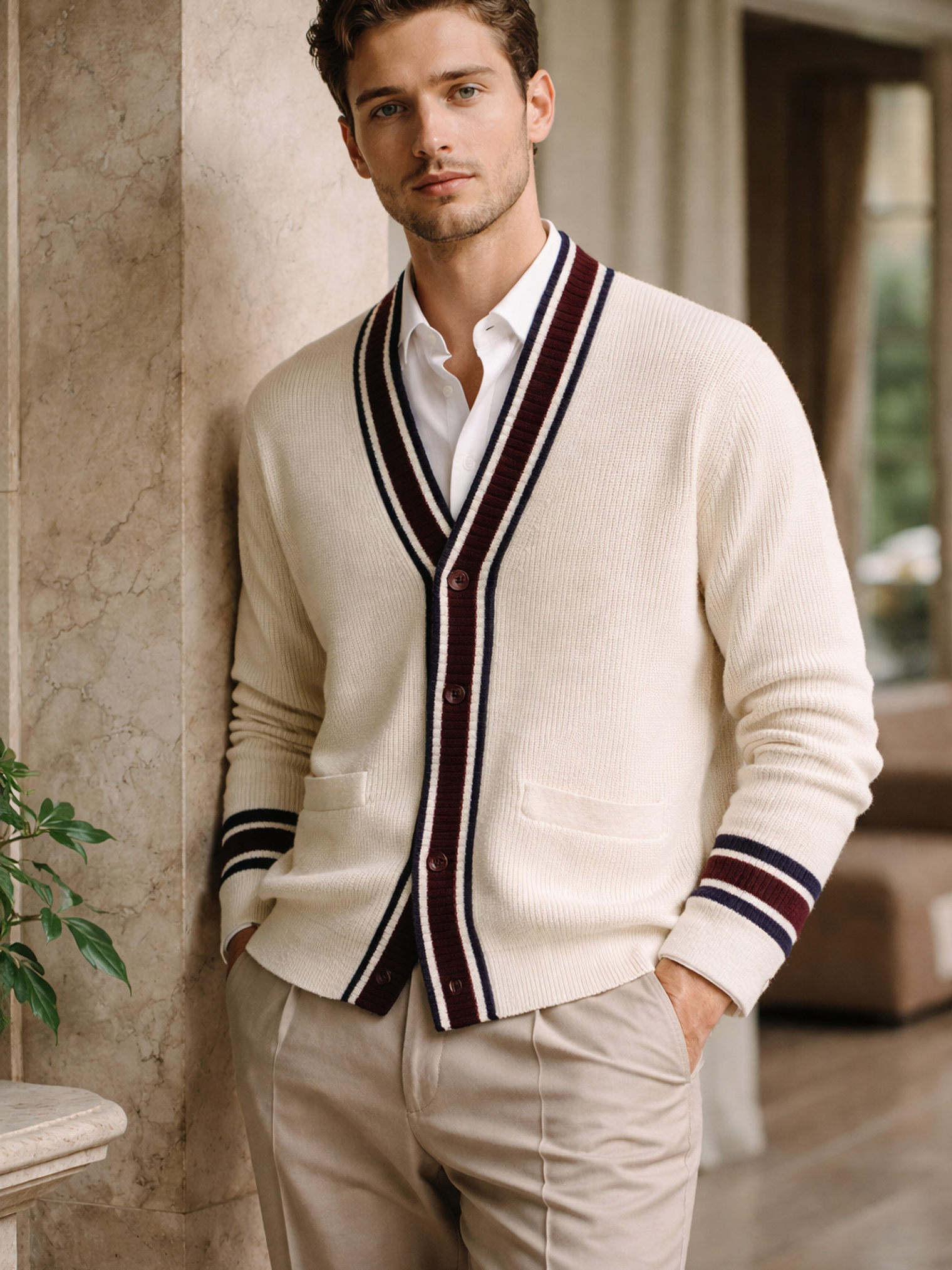 Cardigan de punto clásico (V-neck cardigan) 1