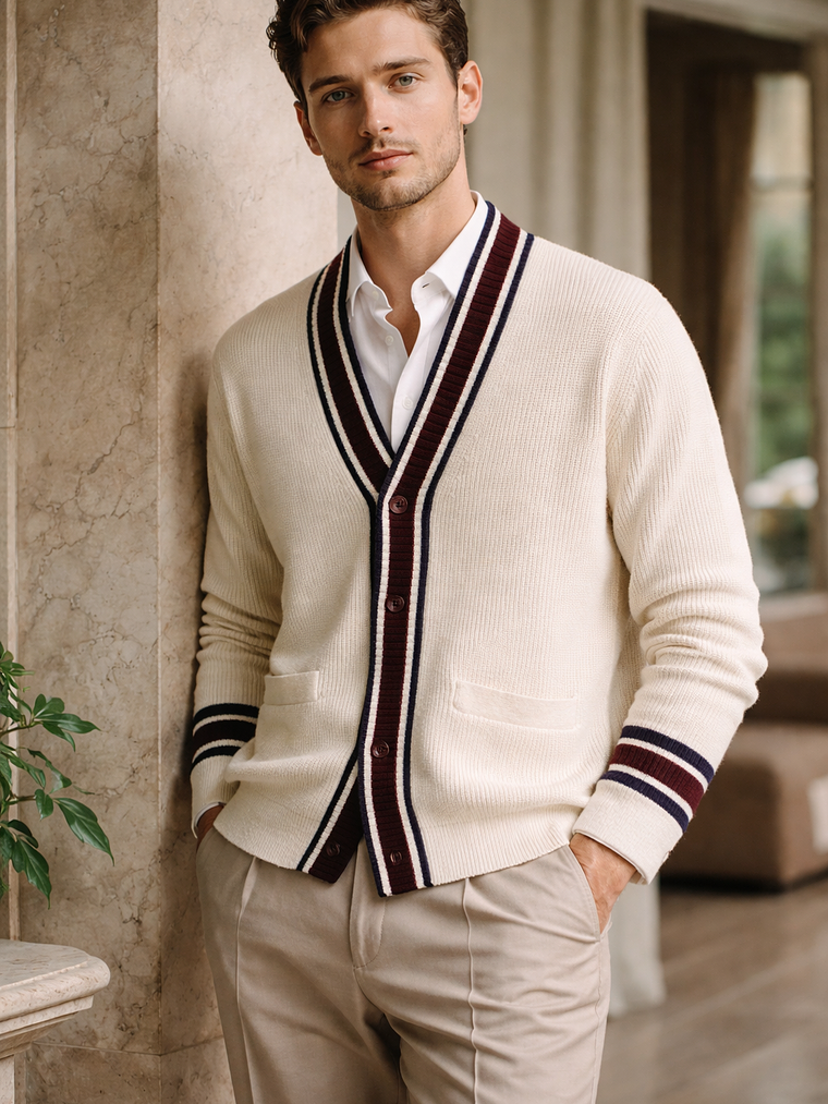 Cardigan de punto clásico (V-neck cardigan) 1