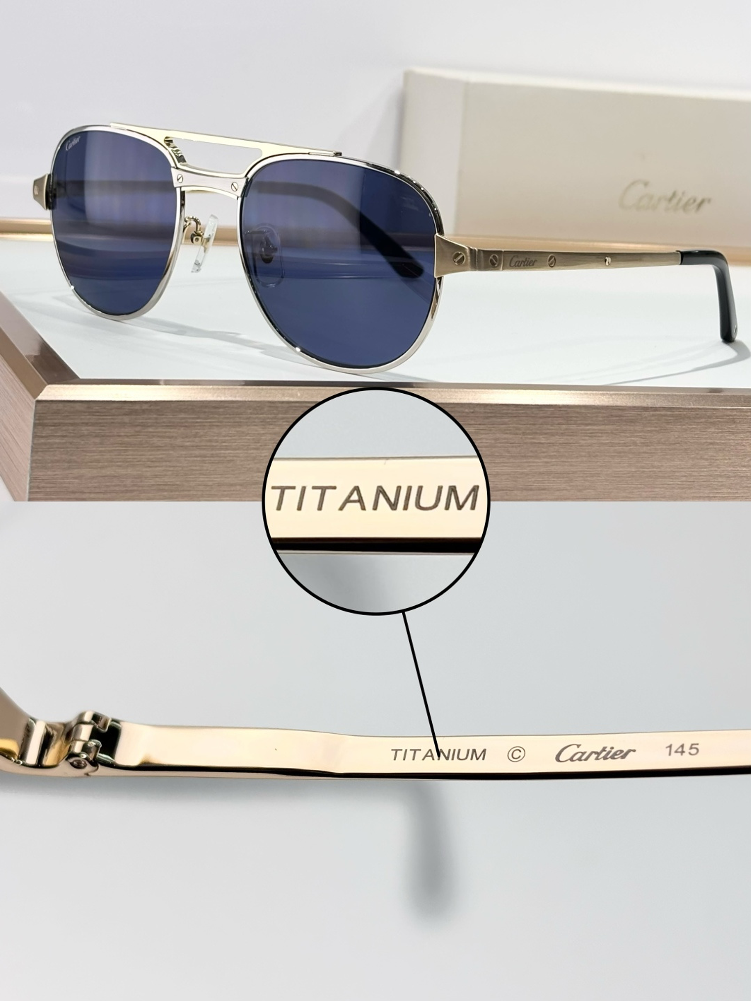 Lentes de Sol Cartier Titanium 145 2