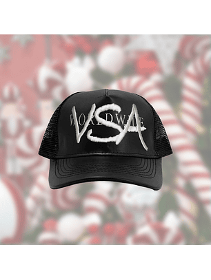 Gorra VSA Snapback Black Trasher Leather