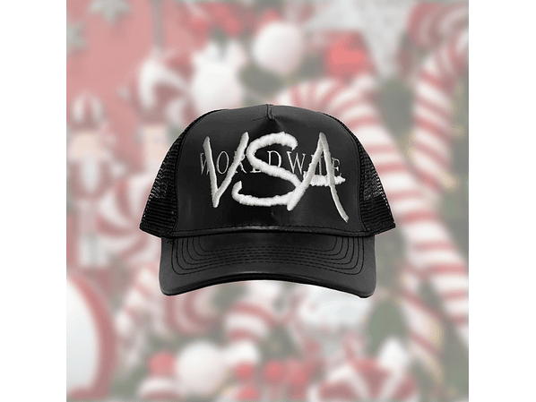 Gorra VSA Snapback Black Trasher Leather 1