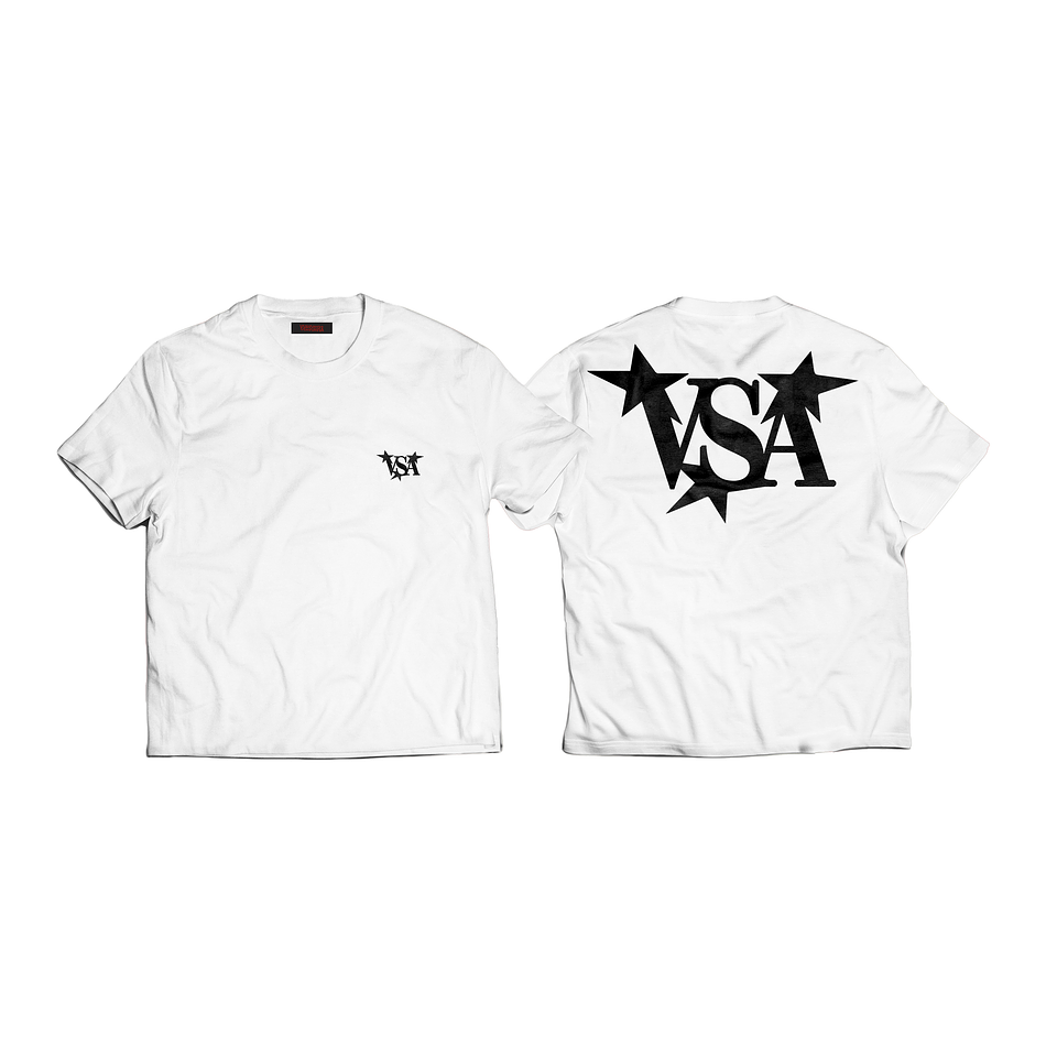 VStars Tee White Black  1