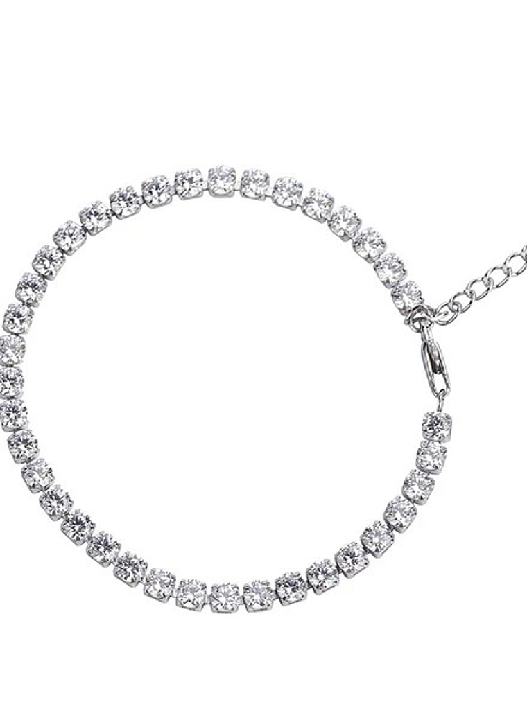 Pulsera Tennis Ajustable – Acero 304 con Baño de Oro 18K (Unisex) 1