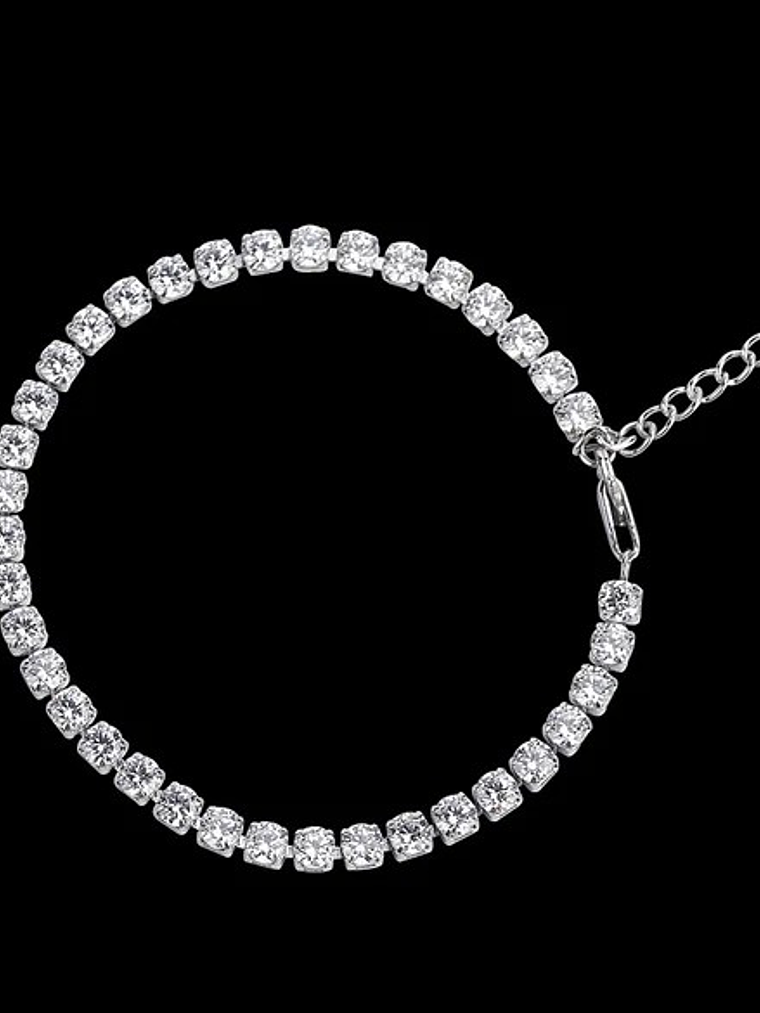 Pulsera Tennis Ajustable – Acero 304 con Baño de Oro 18K (Unisex) 3