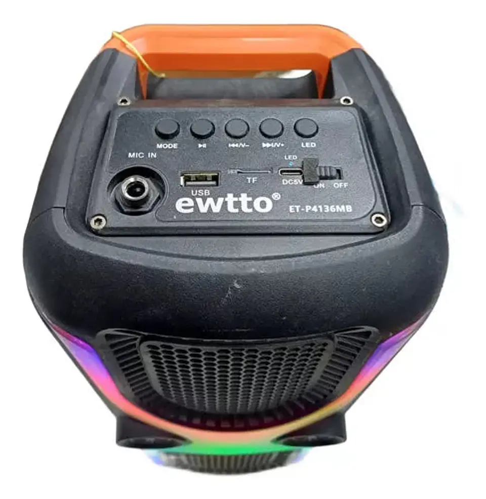 Radio Ewtto Et-P4136Mb Fm/ Usb / Tf/ Bt Recargable Tws 4