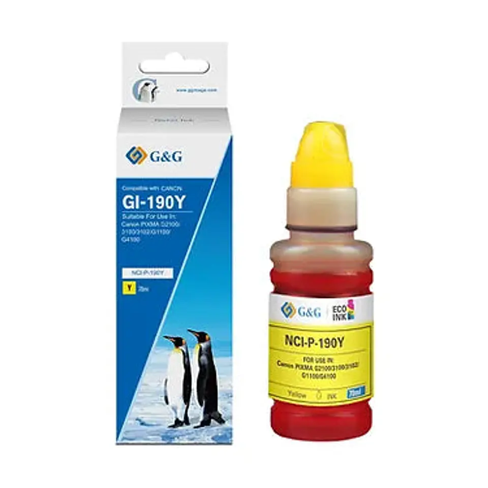 Tinta Alternativa Gi-190 Yellow 70 Ml G&G 1