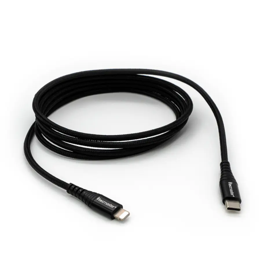 Cable Reforzado Black Tipo-C A Lightning Iphone Tecmaster 2