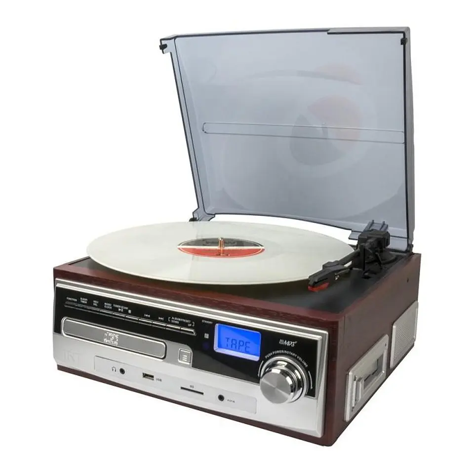 Tocadiscos Los 80 Irt Usb/Sd/ Radio Fm/ Aux/ Bt/ Cd/Cassette 1