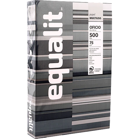 Resma de Papel Equalit Tamaño Oficio – 500 Hojas