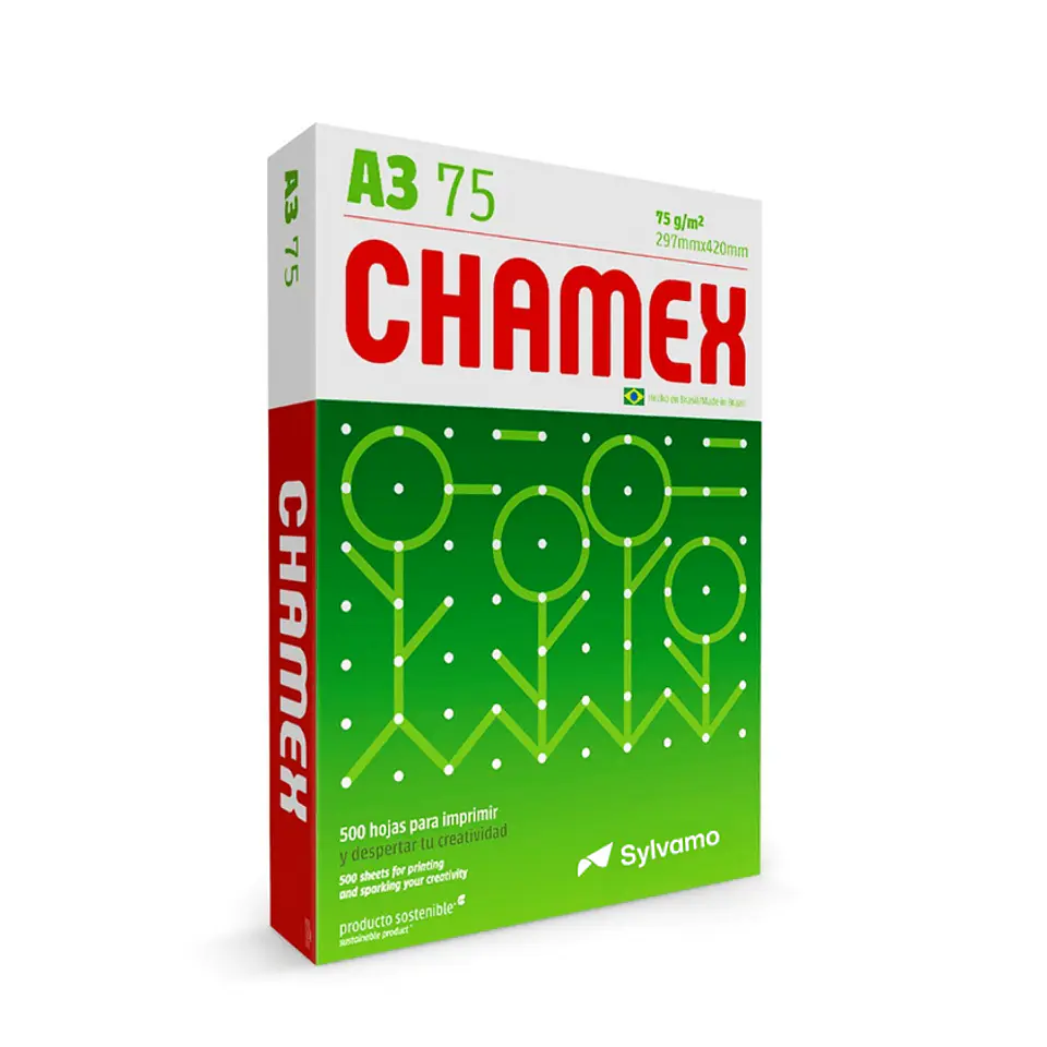 Resma De Papel A3  75Gr 500 Hojas Chamex 1