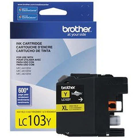Cartucho Original Brother LC103XL Yellow 600 Páginas