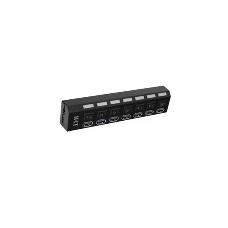 Hub 3.0 7 Usb Hi-Speed 480Mbps Con Interruptores Irt 1