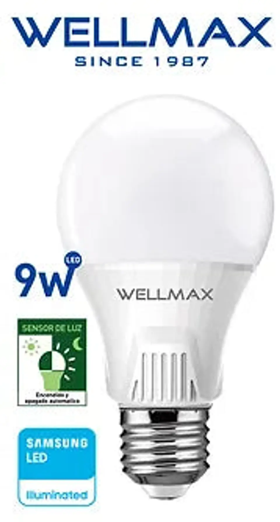 Ampolleta Led Ballet A60 9W Sensor (Crepuscular) Wellmax 3