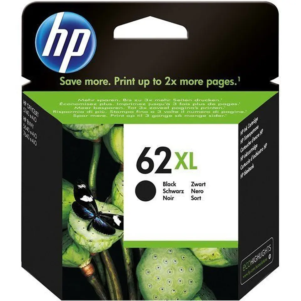 Cartucho Original Hp 62Xl BK (C2P05Al) 1