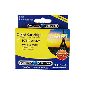 Cartucho Alternativo Pacific Color Pc-T195/196/197 Yellow