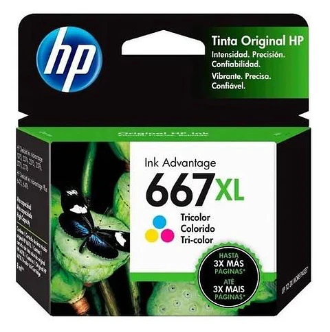 Tinta Original Hp 667 Xl Cl (3Ym80Al)