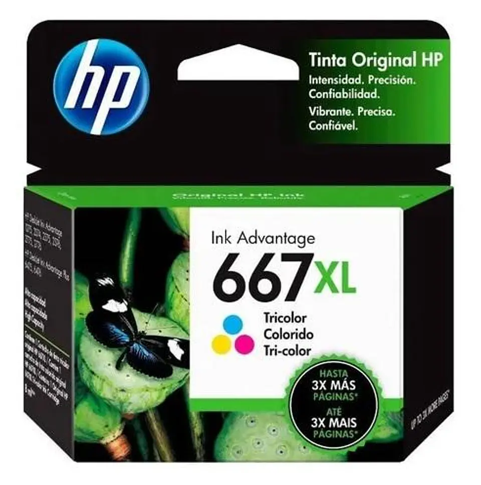 Tinta Original Hp 667 Xl Cl (3Ym80Al) 1