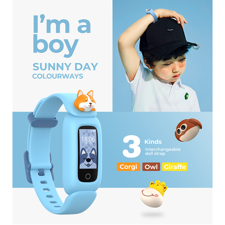 Smartband Monitor De Fitness M81 Kids Azul 8