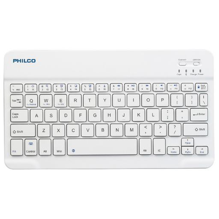 Mini Teclado Bluetooth 7 Pulgadas Philco Bk-701 White 1