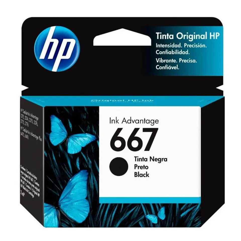 Tinta Original Hp 667 Bk (3Ym79Al) 1