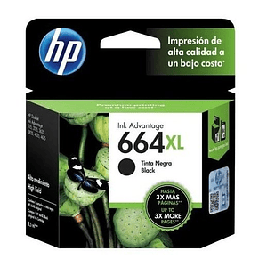 Tinta Original Hp 664 Xl Bk (F6V31Al)
