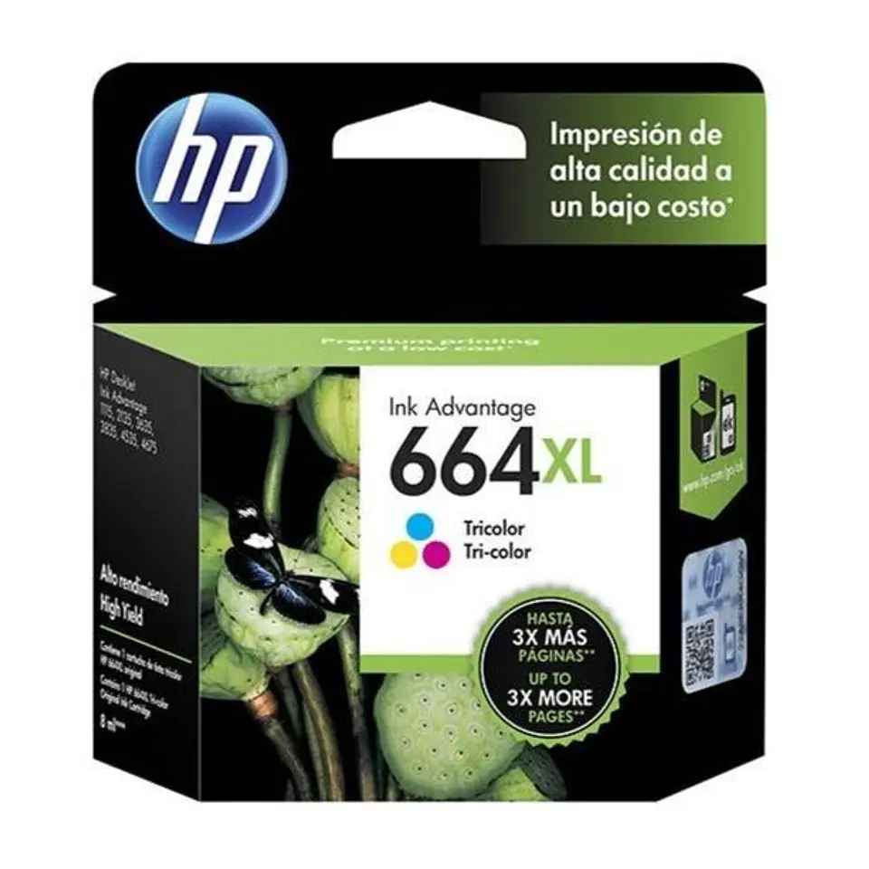 Tinta Original Hp 664 Cl Xl (F6V30Al)  1