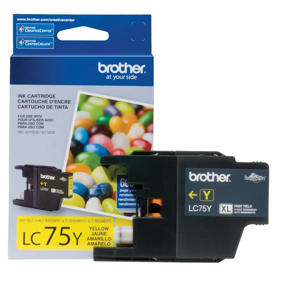 Cartucho Brother Original Lc75 Xl Yellow 1