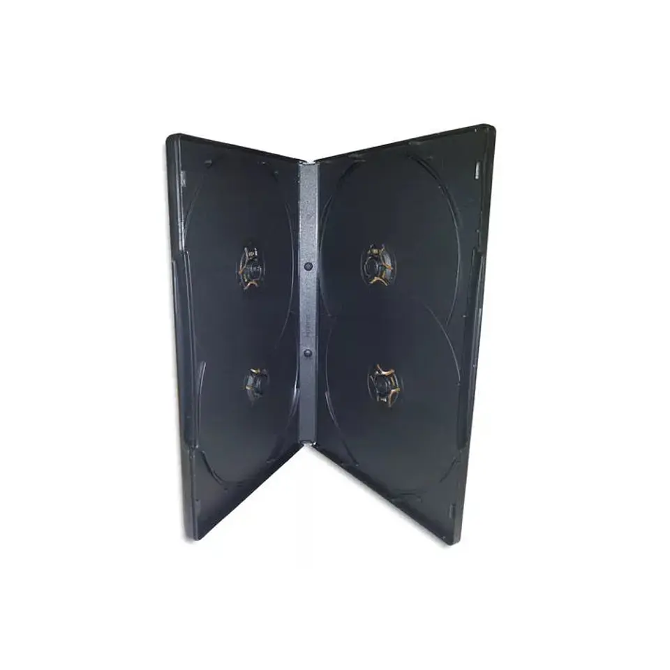 Caja Dvd 4 Discos Negra 14Mm 1