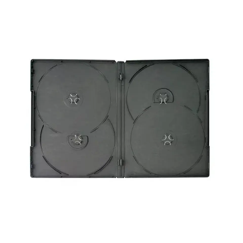 Caja Dvd 4 Discos Negra 14Mm 2
