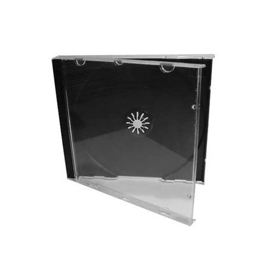 Caja Cd Negra Simple Acrilico 10Mm  (Unidad) 2