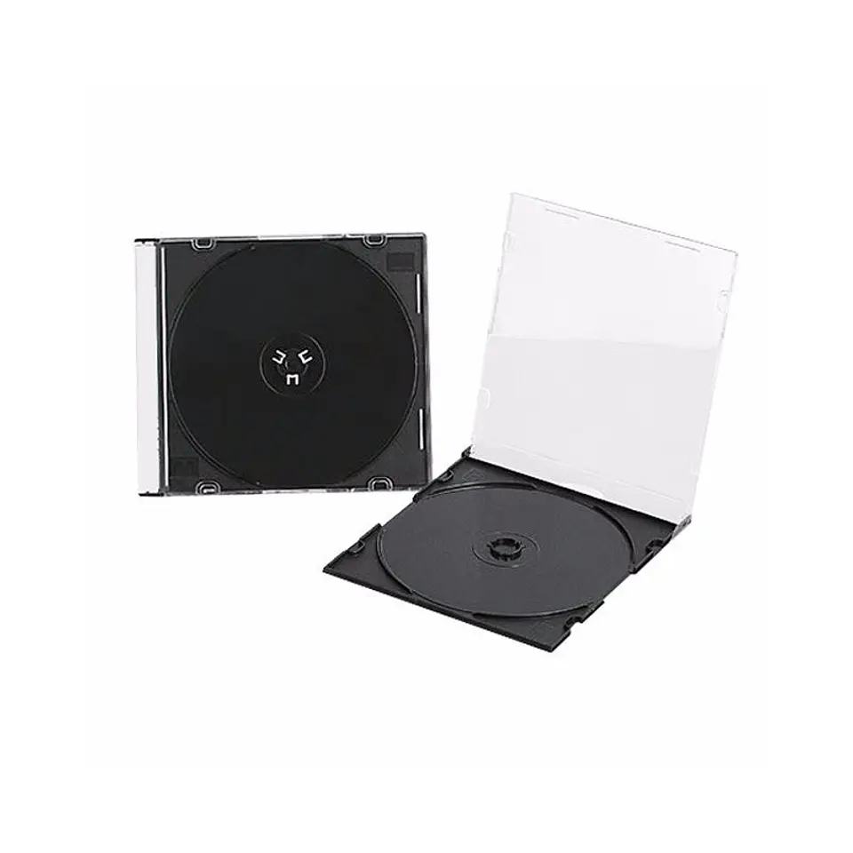 Caja Cd Negra Simple Acrilico 10Mm  (Unidad) 3
