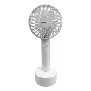 Ventilador Recargable Portátil Con Soporte Blanco