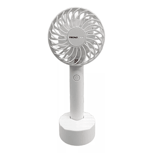 Ventilador Recargable Portátil Con Soporte Blanco
