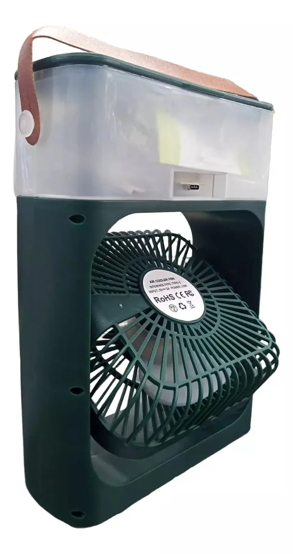 Mini Ventilador Usb De Escritorio Con Enfriador Verde Dg 4