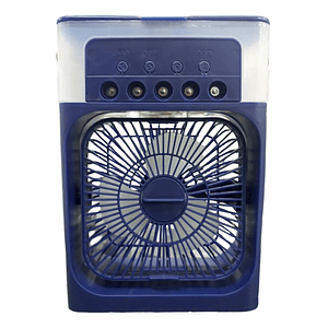 Mini Ventilador Usb De Escritorio Con Enfriador Azul Dg