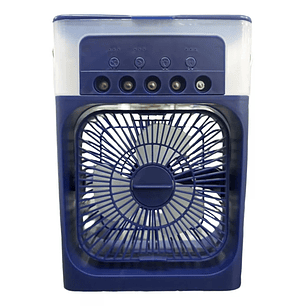 Mini Ventilador Usb De Escritorio Con Enfriador Azul Dg