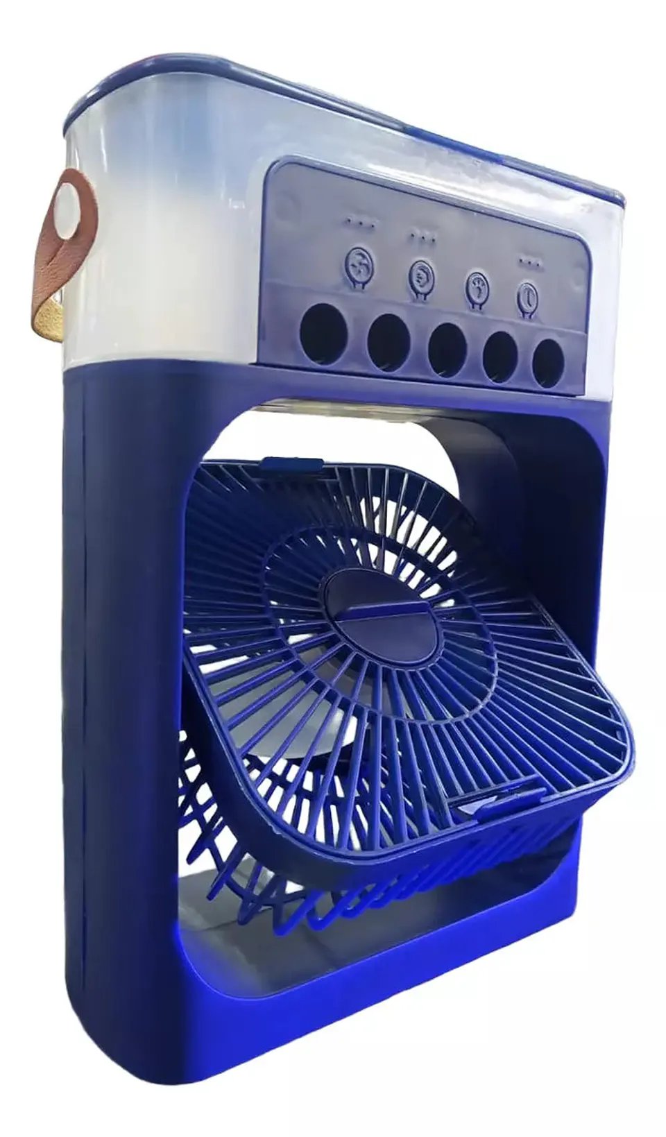 Mini Ventilador Usb De Escritorio Con Enfriador Azul Dg 4