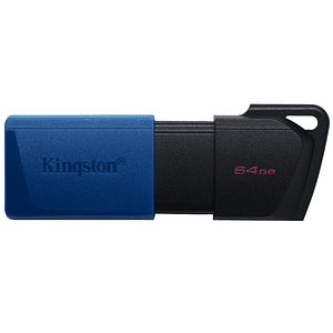 Pendrive Kingston Unidad Flash Datatraveler Exodia 64Gb Black/ Blue, Usb 3.2