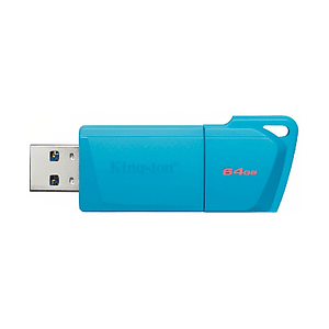 Pendrive Kingston Unidad Flash Datatraveler Exodia 64Gb Neon Aqua Blue , Usb 3.2