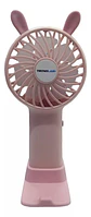 Mini Ventilador Portátil Recargable Con Base Rosado Tecnolab - Miniatura 1