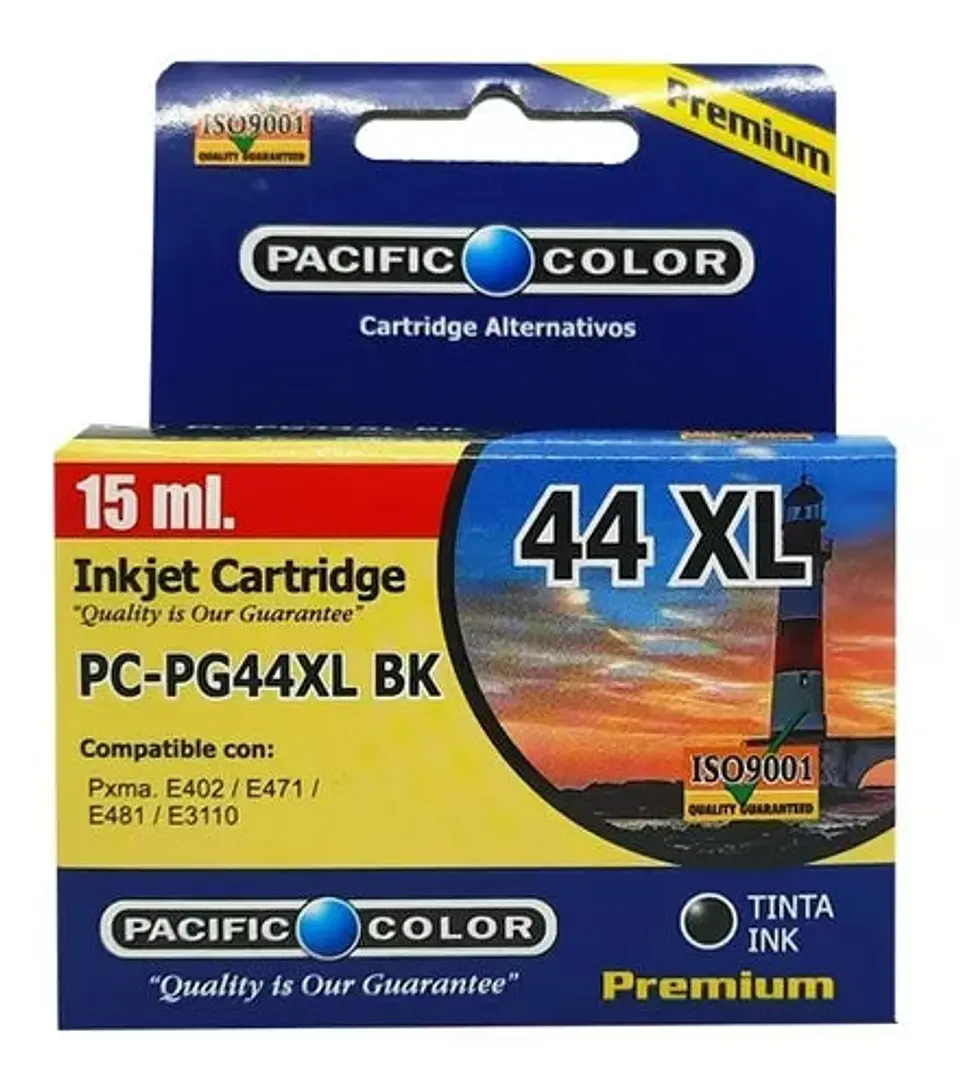 Cartucho Alternativo Pacific Color Pg-44Xl Bk 1