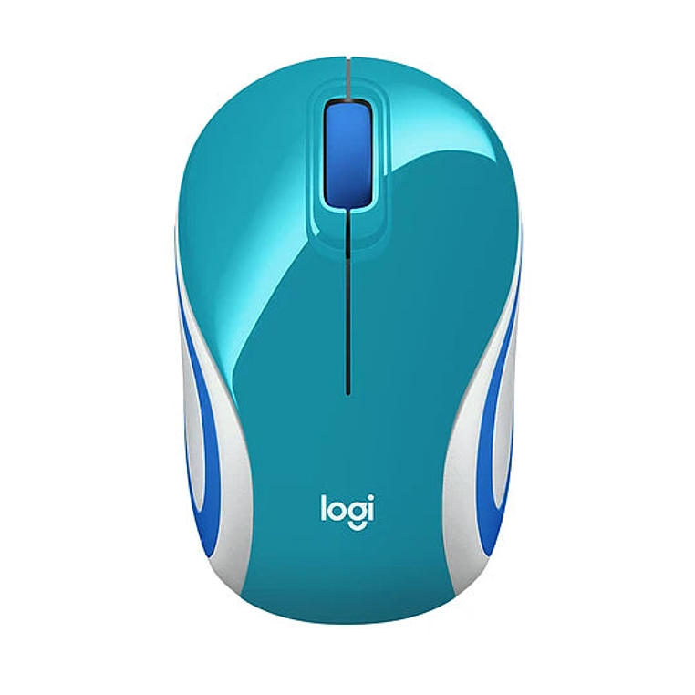 Mouse Inalámbrico Logitech M187 Mini Celeste 1