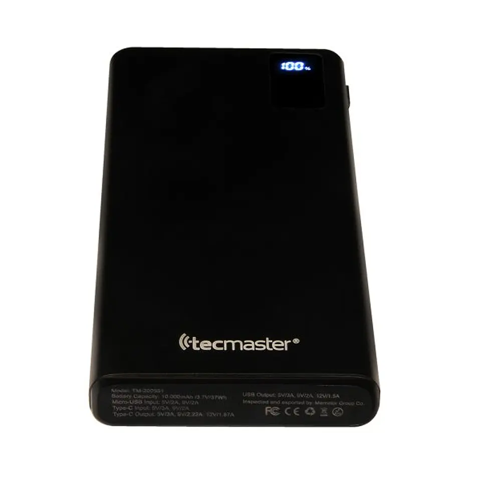 Power Bank 10.000 Mah Tecmaster (Negro) 2