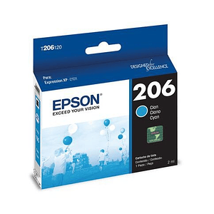 Cartucho Original De Tinta Cyan Epson T206 ( T206220-Al)