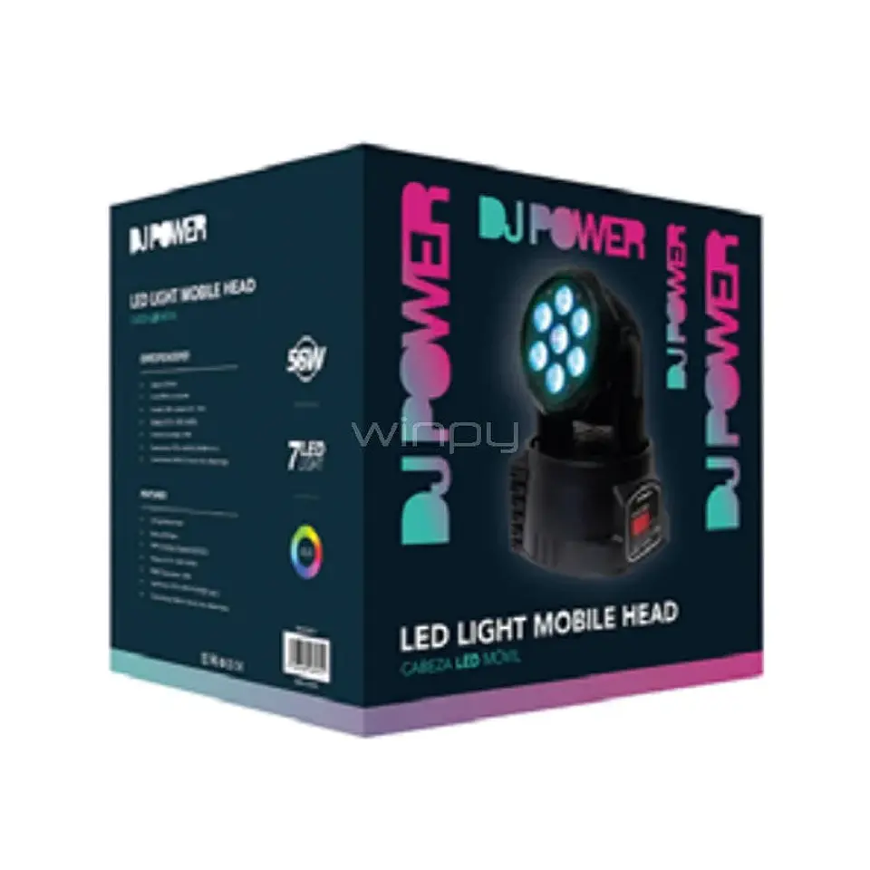 Cabeza Móvil Led Dmx Cm070 Rítmica 56W  Dj Power 3