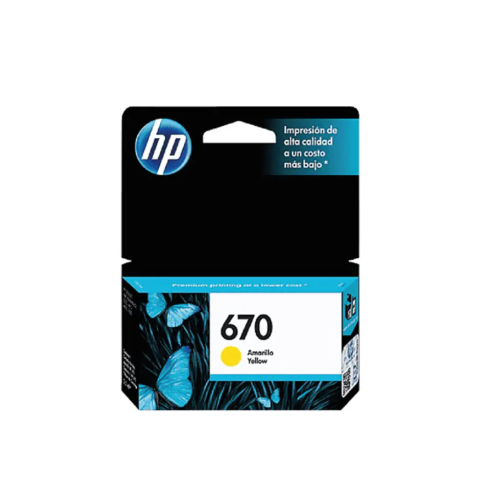Cartucho Original Hp 670 Yellow 1
