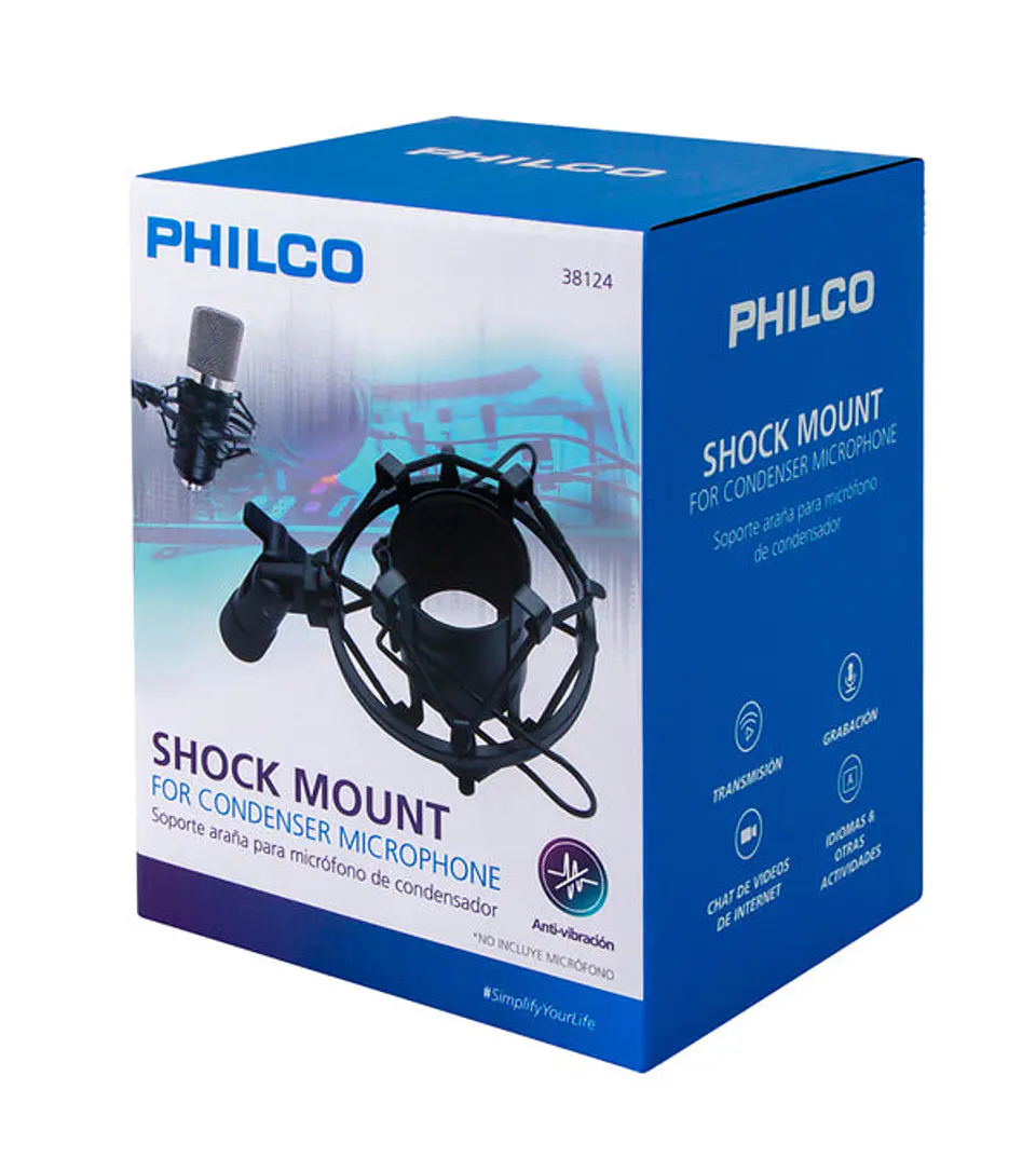 Soporte Para Micrófono Studio Anti Vibración 38124 Philco 2