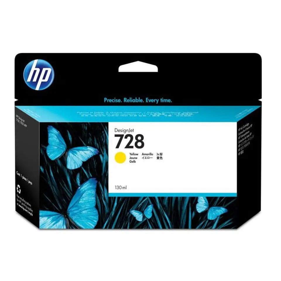 Cartucho Original Hp 728 Yellow (F9J65A) 130 Ml 1