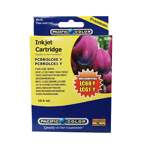 Tinta Alternativa Pacific Color Lc60 /Lc61 Yellow