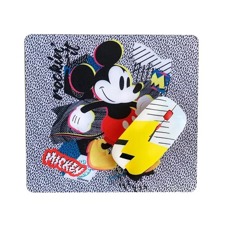 Kit Mouse Wireless + Mouse Pad Mickey Rockin It 1